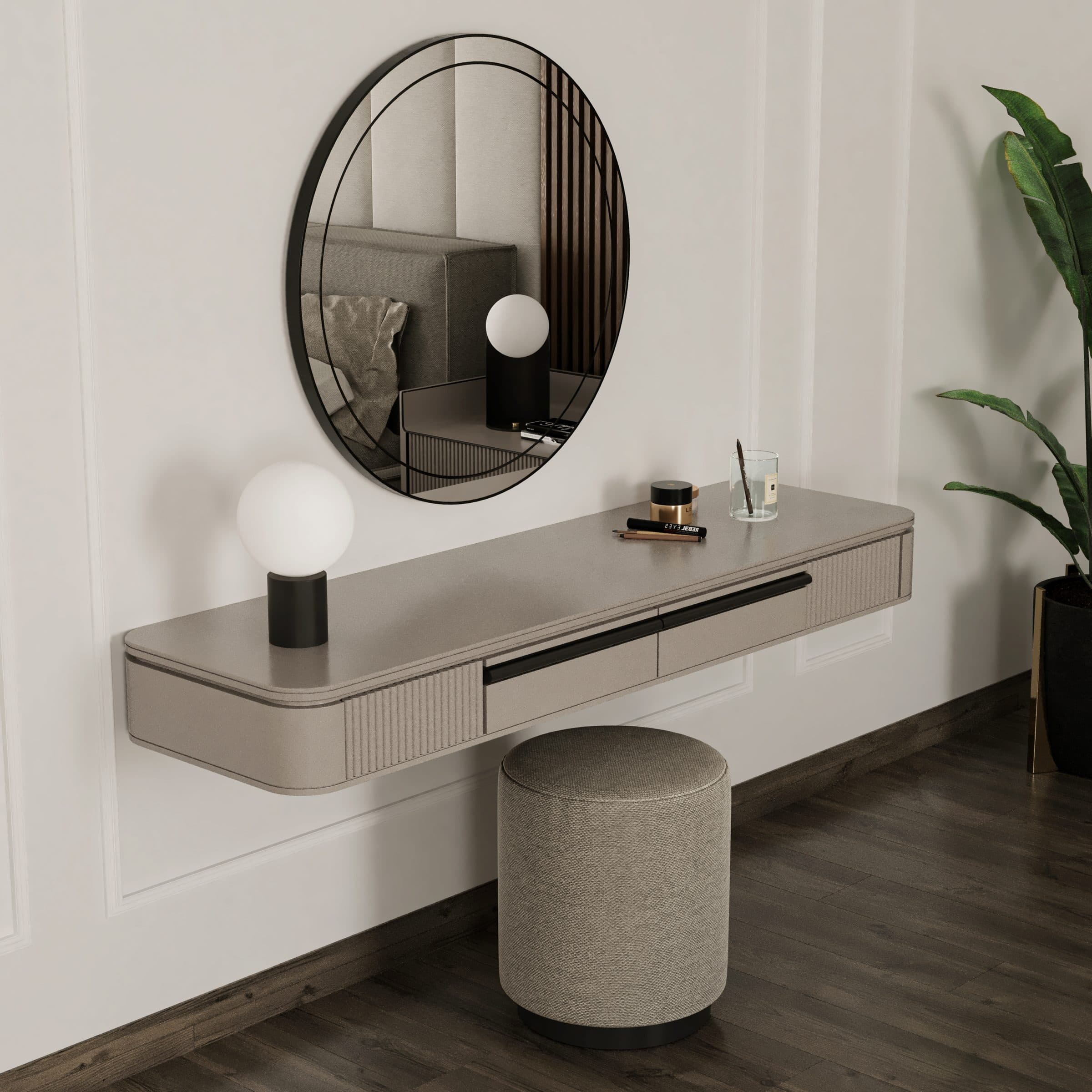 Design visualisation of the master bedroom dressing table, by LKYOOB
