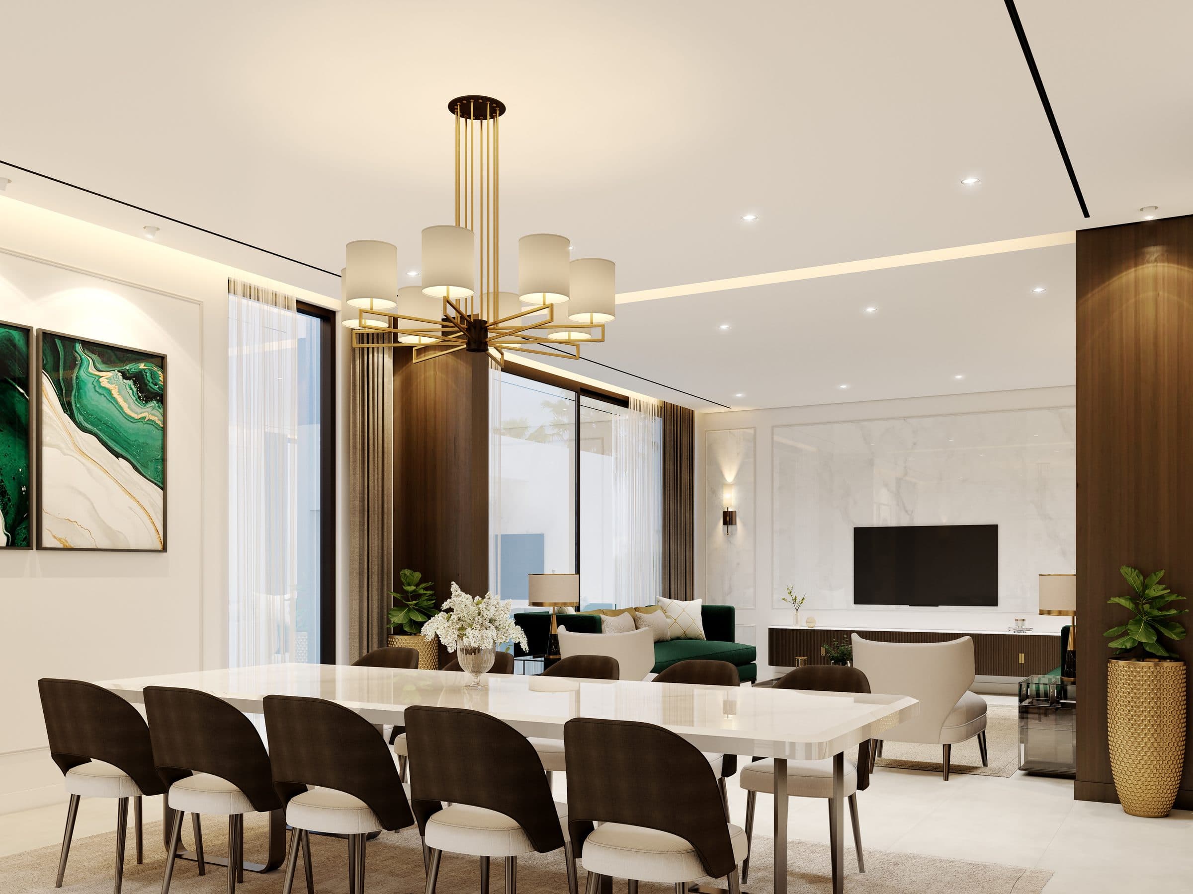 Design visualisation of the majlis and its dining room, by LKYOOB