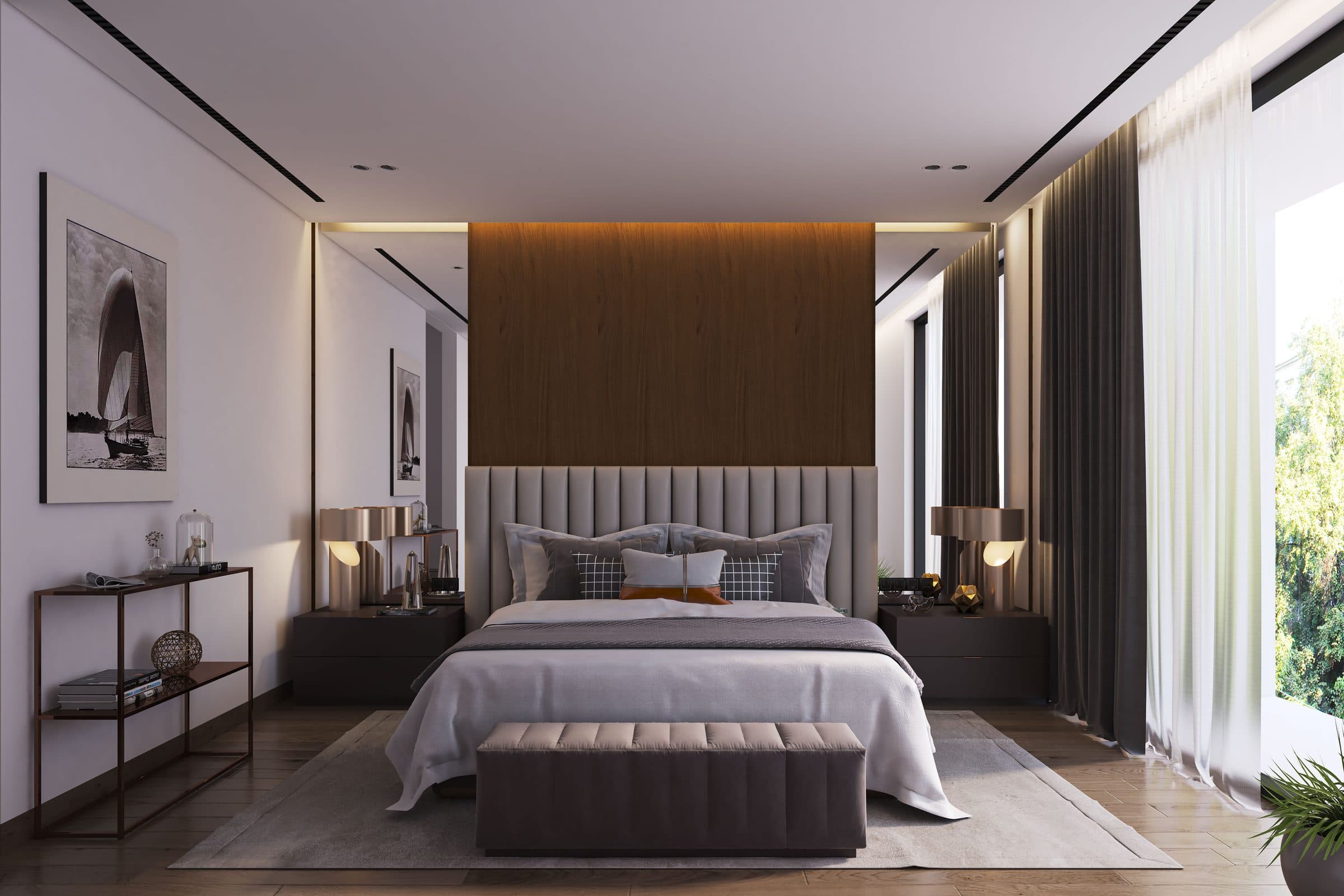 Design visualisation of the master bedroom, by LKYOOB