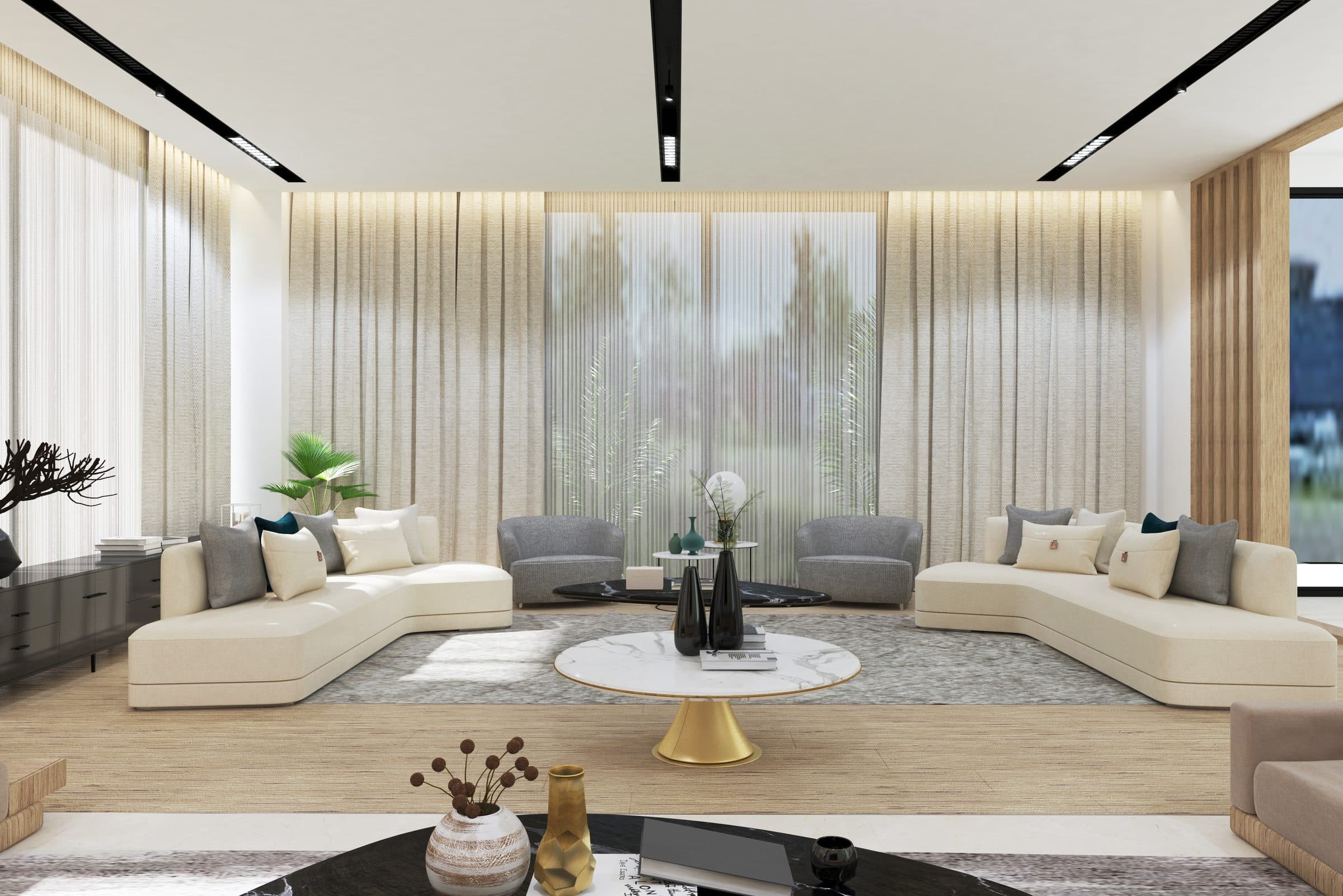 Design visualisation of the formal living room, by LKYOOB