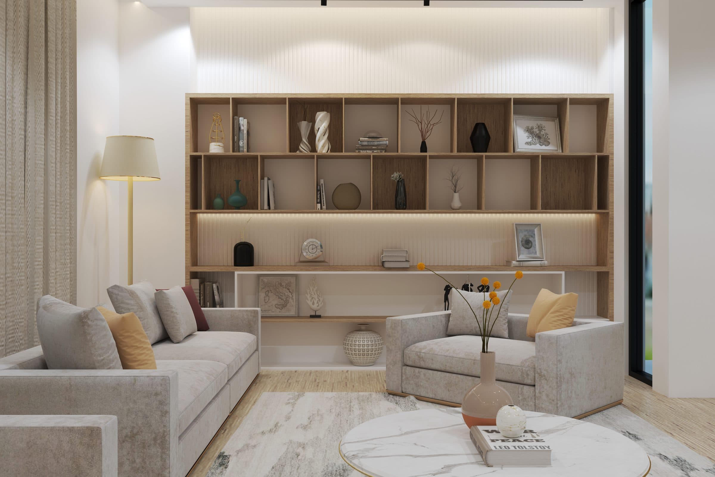 Design visualisation of the family retreat with dark upholstery, by LKYOOB