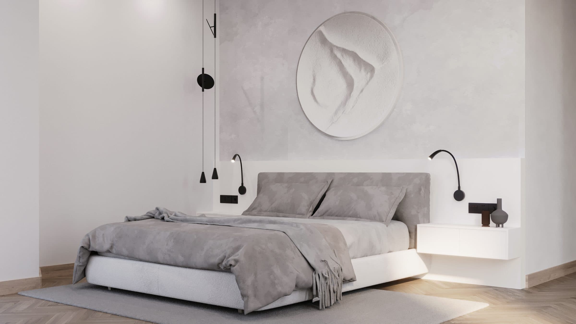Design visualisation of the guest bedroom, by LKYOOB